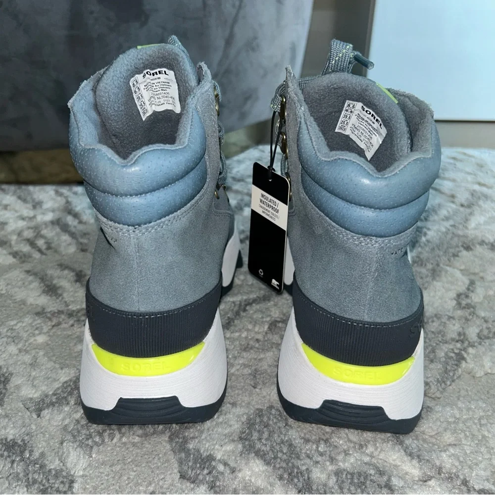 Sorel Blue Grey Kinetic Impact Conquest Waterproof Boots - Picture 12 of 16